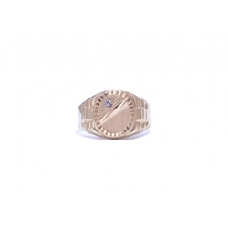 Ring aus Gelbgold mit Zirkonia