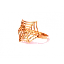 Ring aus Gelbgold mit Spinnennetz