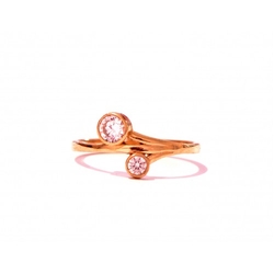 Ring aus Gelbgold mit Zirkonia