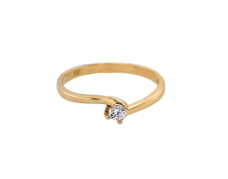 Ring aus Gelbgold mit Zirkon