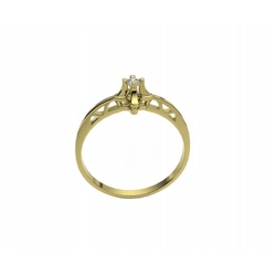 Ring aus Gelbgold mit Diamant - kopie - kopie - kopie