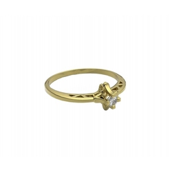 Ring aus Gelbgold mit Diamant - kopie - kopie - kopie