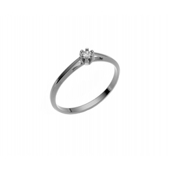 Ring aus Weissgold mit Diamant