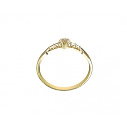 Ring aus Gelbgold mit Diamant